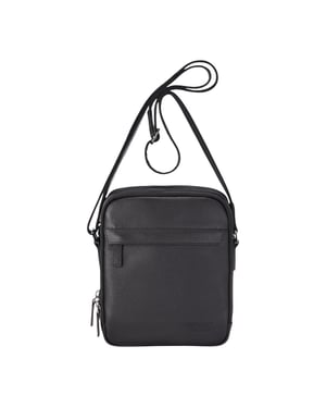 Svart Vintage Messenger Axelremsväska i Äkta Läder - Hawthrone