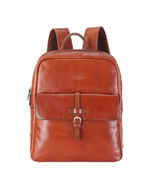 Echte leren vintage laptoprugzak en reistas - Cove