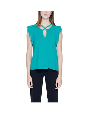 V-hals Rimpel Blouse Ri14208200148ro