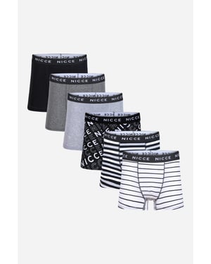 Multi 7-Pack Cotton Rich Boxer Briefs With Logo Waistband And Assorted Patterns