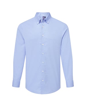 Premier Heren Supreme Oxford Formeel Overhemd Met Lange Mouwen (Blauw Oxford)
