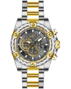 Invicta Bolt 49748 Heren Horloge - Quartz Uurwerk - Roestvrij Staal met grijze Wijzerplaat - 52mm