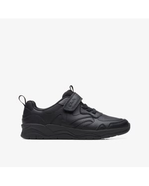 ClowderSprintK Zwarte Leren Schoenen