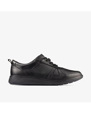 Scape Track Y Zwarte Leren Schoenen