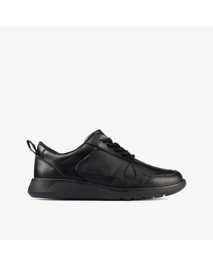Scape Track K Zwarte Leren Schoenen