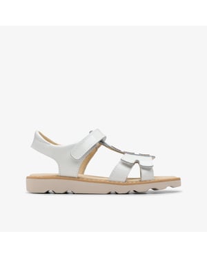 Crown Skip K. White Patent Sandals
