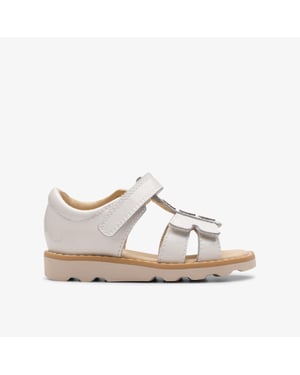 Crown Skip T. White Patent Sandals