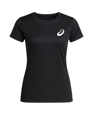 Asics Logo Womens Black T-Shirt