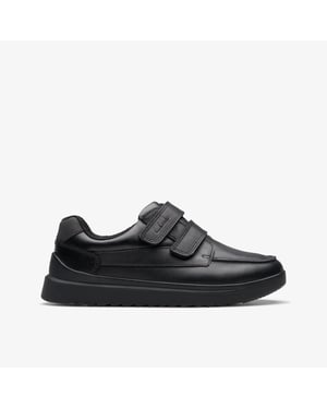 Keelan Flare K Black Leather Shoes