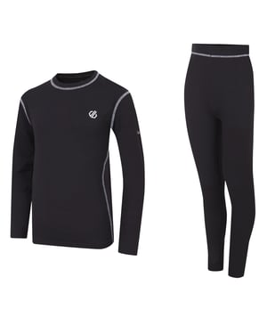 Dare 2B Childrens/Kids Pow II Camo Base Layer Set (Black)