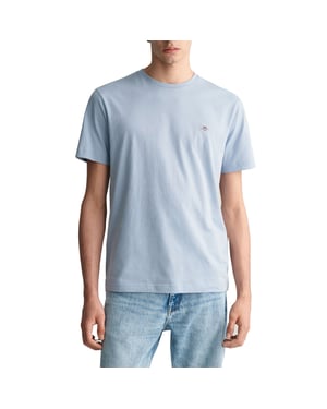Gant Mens T Shirts Shield Logo Crew Neck Short Sleeve Cotton Summer Casual Tee