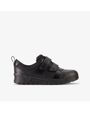 Palmer Stride Kid Black Leather Shoes