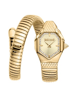 Signature Snake Aria Ladies Fashion Watch – Yellow Gold Champagne JC1L369M0045