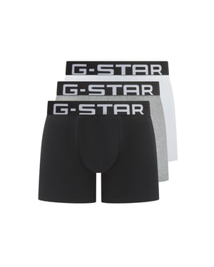 G-Star Heren boxershorts trunks oak 3-pack grijs/wit/zwart