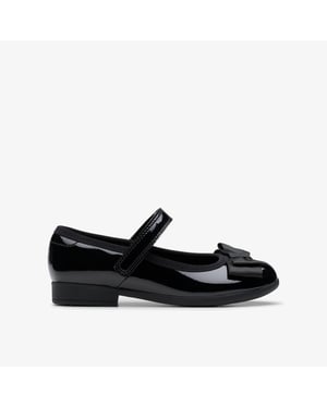 Scala Tap Toddler Black Patent Shoes