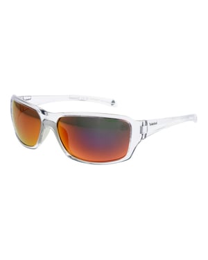 Clear Frame Mirrored Sunglasses