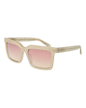 Vierkante Glitter Frame Zonnebril