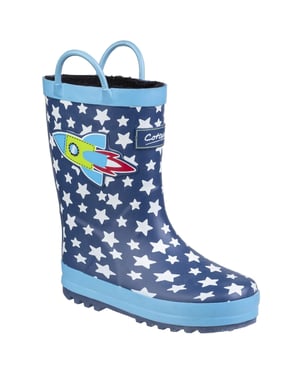 Cotswold Kinderen/Kinderen Sprinkler Wellington Laarzen (Donkerblauw/Wit)