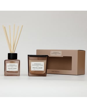 French Connection Autumn Collection Praline & Cream Diffuesr 100ml + Candle 200g