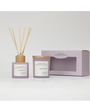 French Connection Pastel Collection Orchid Petal Diffuser 100ml + Candle 130g