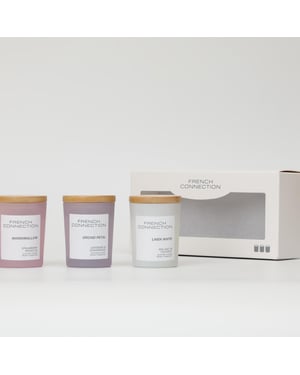 French Connection Pastel Collection Trio of Candles Gift Set 3 X 50g
