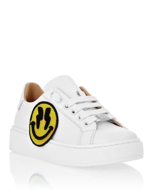 Leather Lo-Top Sneakers Smile