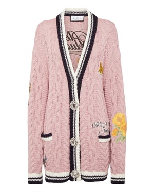 Stickad Broderad Kofta Deluxe Fairy