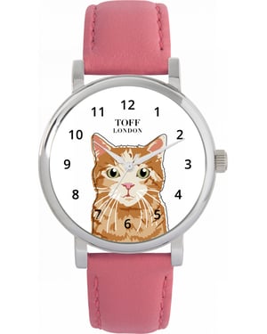 Toff London TLWS-33725 Ladies Ginger Tabby Cat Watch