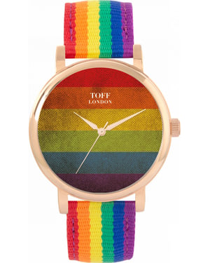 Toff London TLWS-70827 38mm Pride Vintage Rainbow Watch