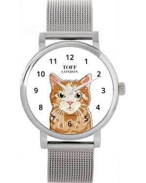 Toff London TLWS-33717 Ladies Ginger Tabby Cat Watch