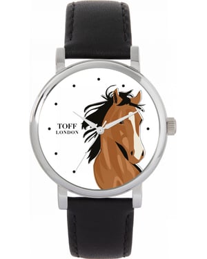 Toff London TLWS-23818 Ladies Brown Arabian Horse Head Watch