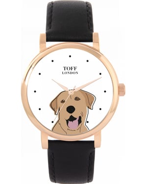 Toff London TLWS-20701 Ladies Beige Labrador Retriever Dog Head Watch