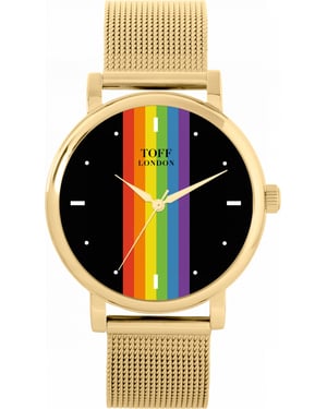 Toff London TLWS-257 38mm Pride Linear Black Batons Watch