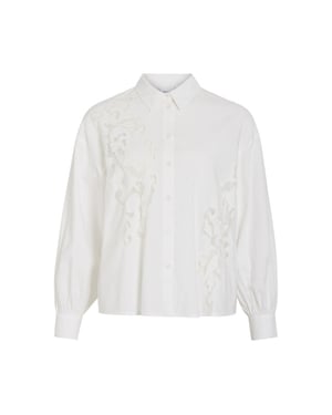 Vila Vikimia ls lace shirt off-white