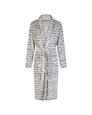 By Louise Dames badjas fleece panterprint
