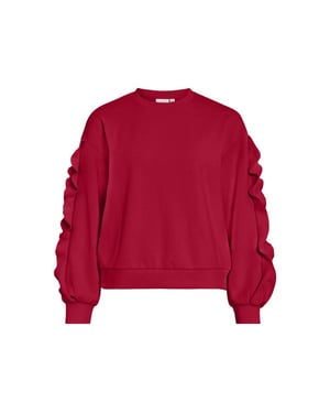Vila Vimentina flounce o-neck ls top -