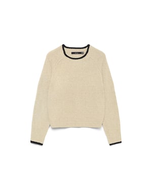 Vero Moda Vmaquarius ls o-neck raglan pullover bf ecru
