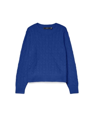 Vero Moda Vmaries ls o-neck cable pullover bf kobalt