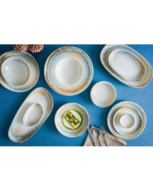 Bonna Serveerschaal knidos porselein 20 cm (550cc) set van 2