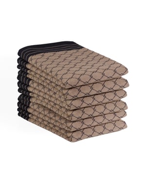 DoubleDry Luxe theedoeken set 6 stuks 50x70 cm 100% katoen hoge