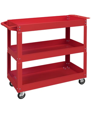 4goodz Gereedschapswagen met 3 etages, lege werkplaatswagen -