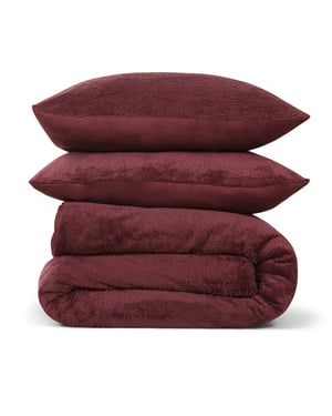 DoubleDry Dekbedovertrek teddy fleece eenpersoons 140x220 cm + 1 kussensloop -