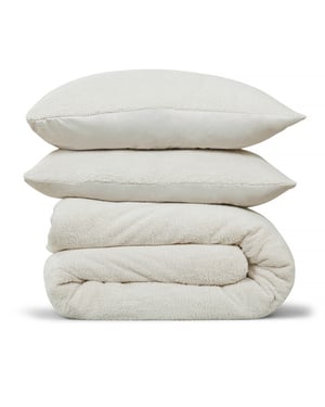 DoubleDry Dekbedovertrek teddy fleece lits jumeaux 240x220 cm + 2 kussenslopen