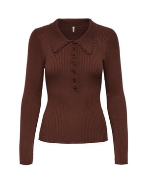 Jacqueline de Yong Jdyada ls collar pullover knt bordeaux
