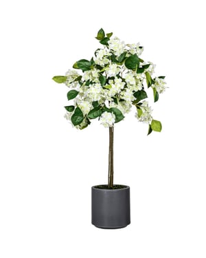Kopu Kunstplant hortensiastam 94cm pot grijs/wit