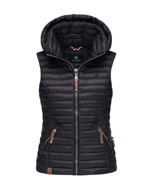 Navahoo Dames Gewatteerde Bodywarmer Shadaa – Lichte Weste met Afneembare Capuchon