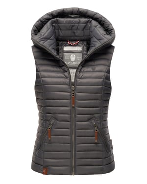 Navahoo Dames Gewatteerde Bodywarmer Shadaa – Lichte Weste met Afneembare Capuchon