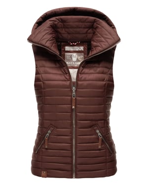Navahoo Dames Gewatteerde Bodywarmer Shadaa – Lichte Weste met Afneembare Capuchon