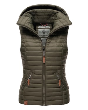 Navahoo Dames Gewatteerde Bodywarmer Shadaa – Lichte Weste met Afneembare Capuchon