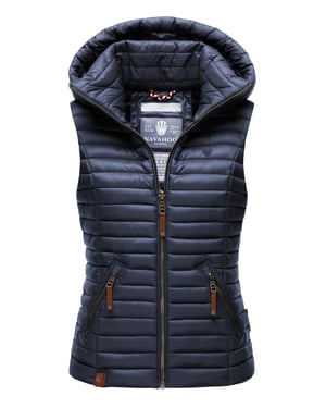 Navahoo Dames Gewatteerde Bodywarmer Shadaa – Lichte Weste met Afneembare Capuchon